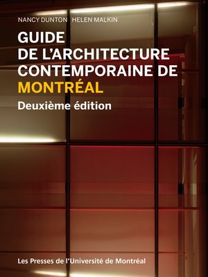 cover image of Guide de l'architecture contemporaine de Montréal